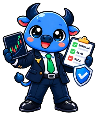 Mascote touro do Investidor Invest: Pinça de topo e pinça de fundo (tweezer)