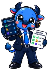 Mascote touro do Investidor Invest