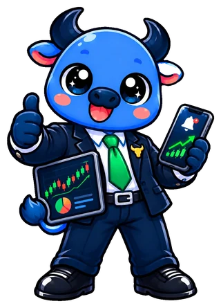 Mascote touro do Investidor Invest