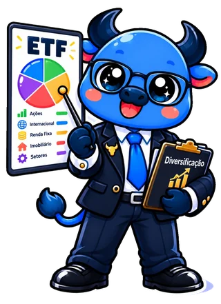 Mascote touro do Investidor Invest: Fundos com investimento no exterior: maiores rentabilidades em 12 meses