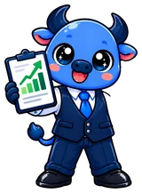 Mascote touro do Investidor Invest